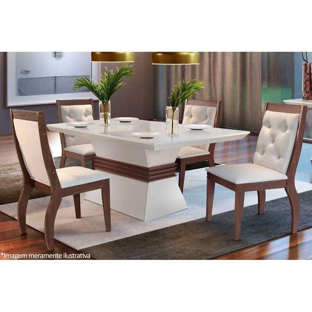 Miniatura Kit 2 Cadeiras Sala Jantar ágata 2 Un Capuccino-veludo Creme - Rufato