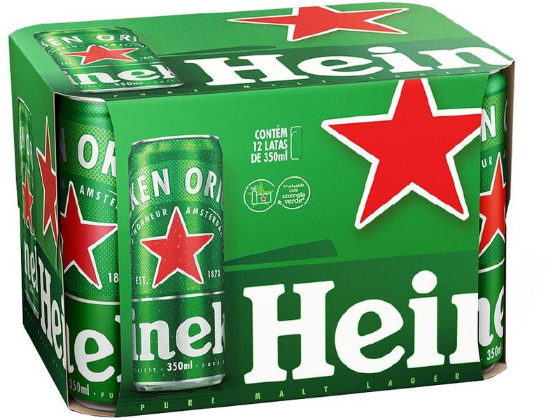 Cerveja Heineken Lata 350ml 12 Unidades