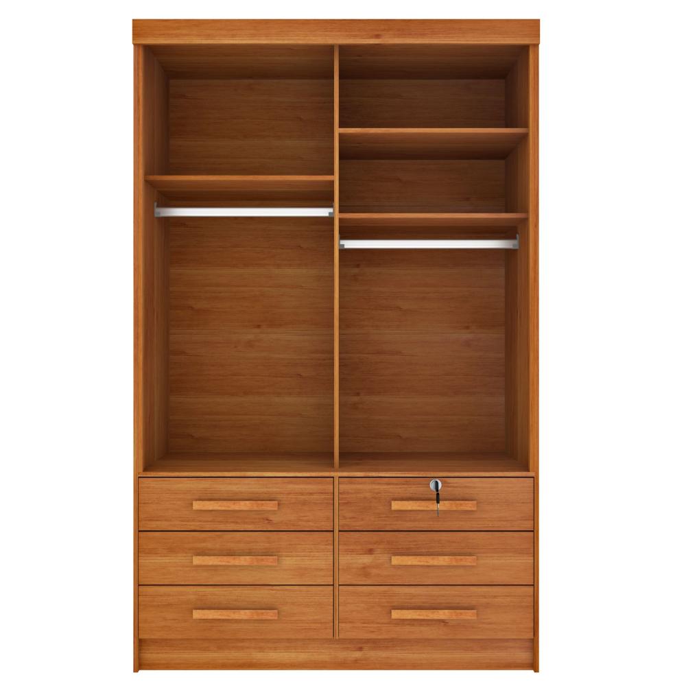 Guarda Roupa Solteiro com Espelho 2 Portas 6 Gavetas 133cm Chicago Guarda Roupa 2 Portas 6 Gavetas Chicago Tcil Móveis Cinamomo