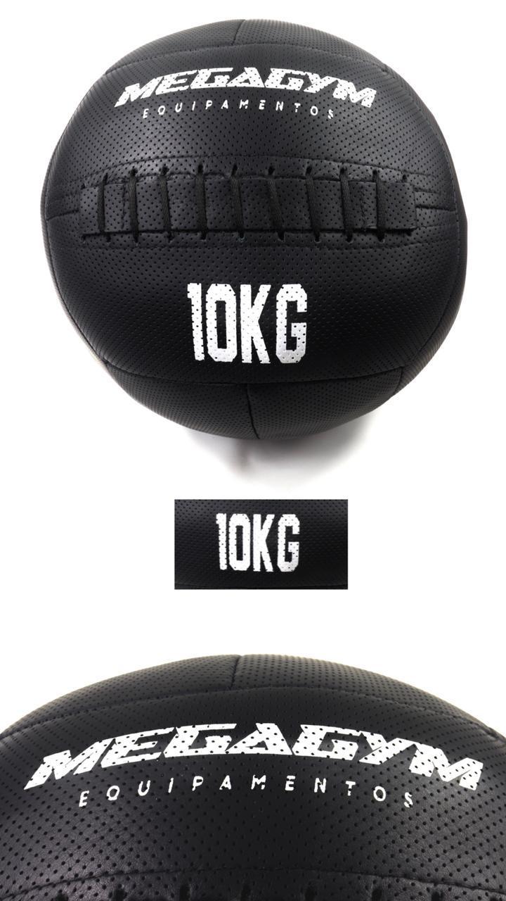 Miniatura Wall Ball 10Kg Couro Crossfit E Ginastica Megagym