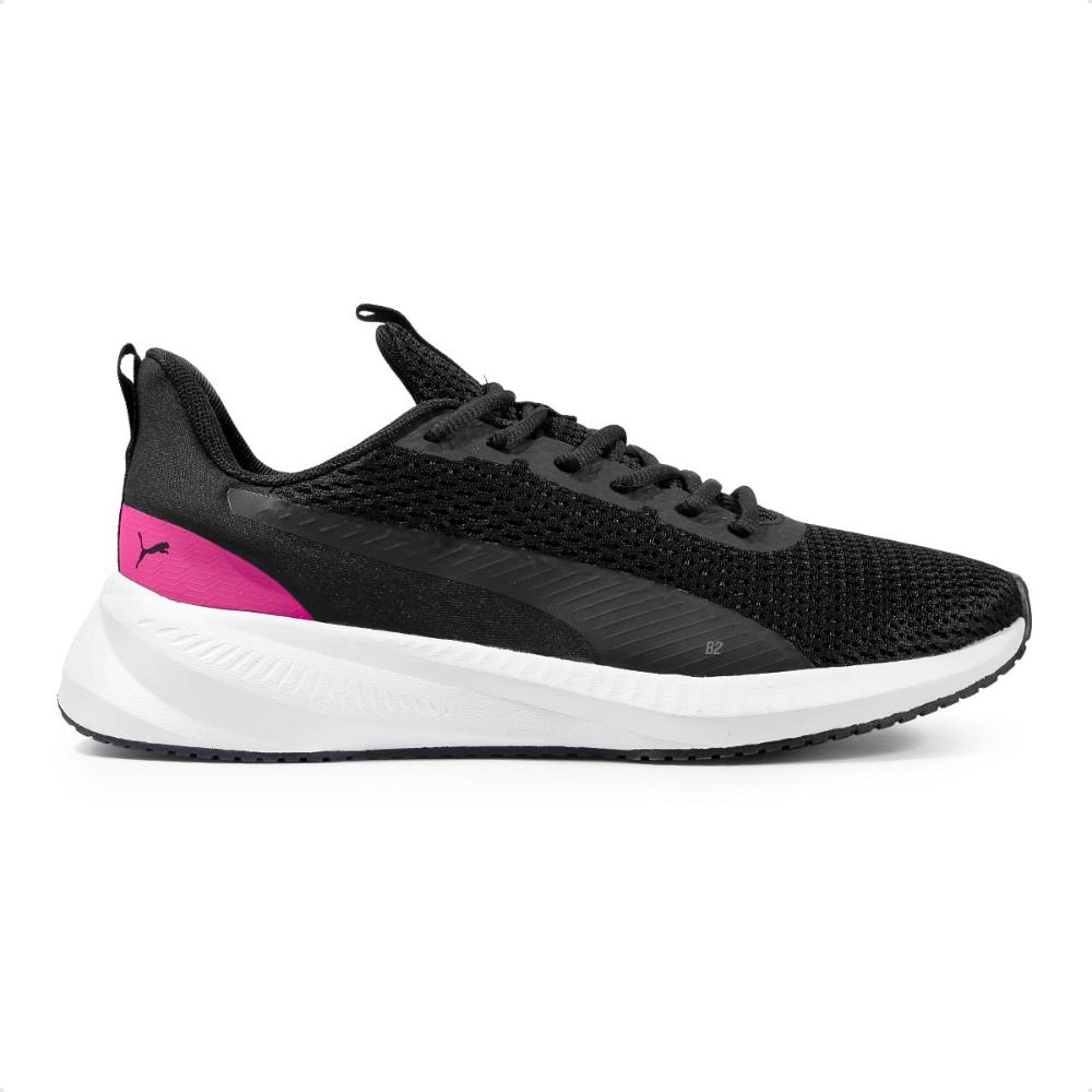 Miniatura Tênis Puma Flyer Lite 3 Feminino Preto / Rosa - 34