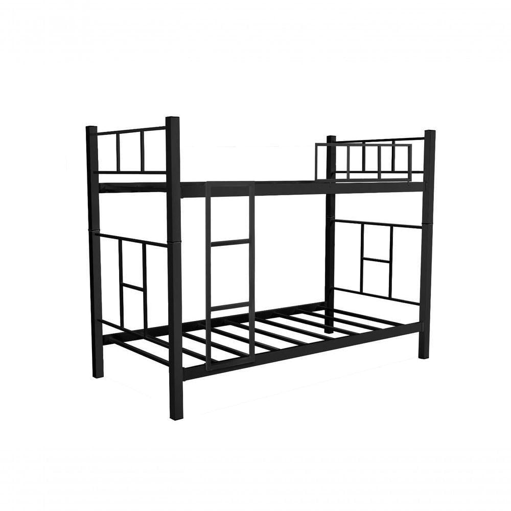 Miniatura Beliche Em Aço Atenas 2 Camas- Preto Cor:preto