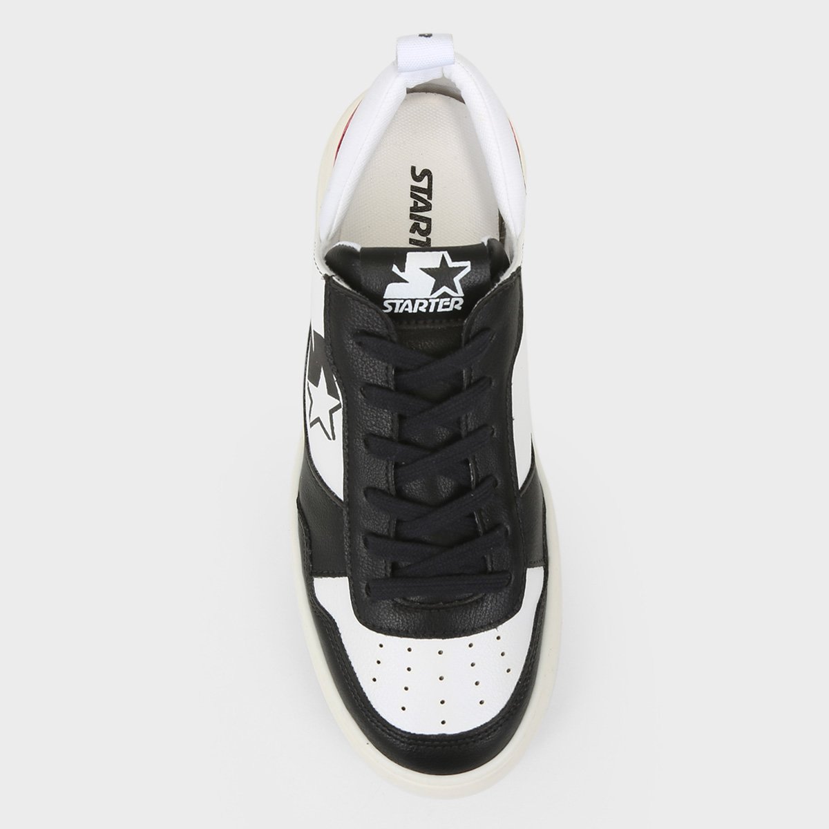 Tênis Starter Cano Baixo Feminino Preto+Vermelho - 34
