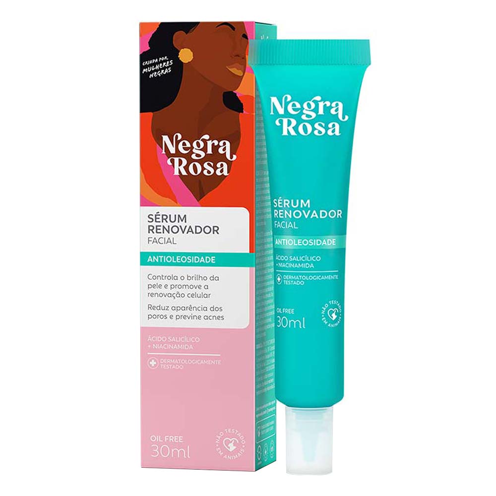 Miniatura Sérum Renovador Facial Negra Rosa Antioleosidade 30ml