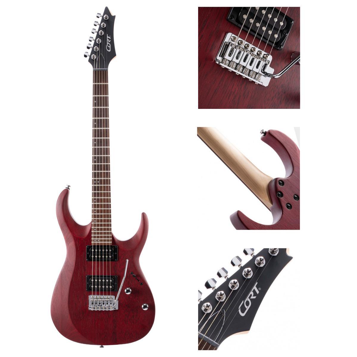 Miniatura Guitarra Cort Superstrato X100 Opbc + Capa Champion
