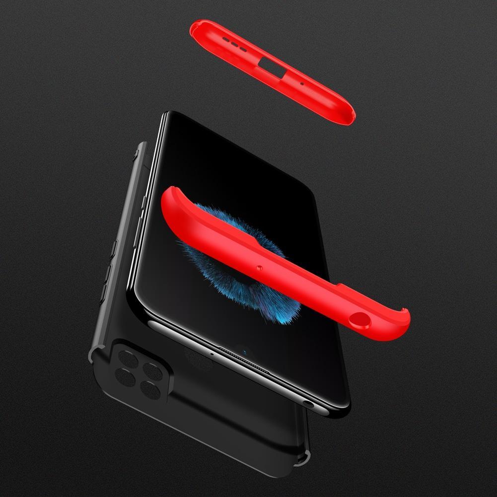 Capa Capinha 360 Fosca Para Redmi 10A - Preta Com Vermelho