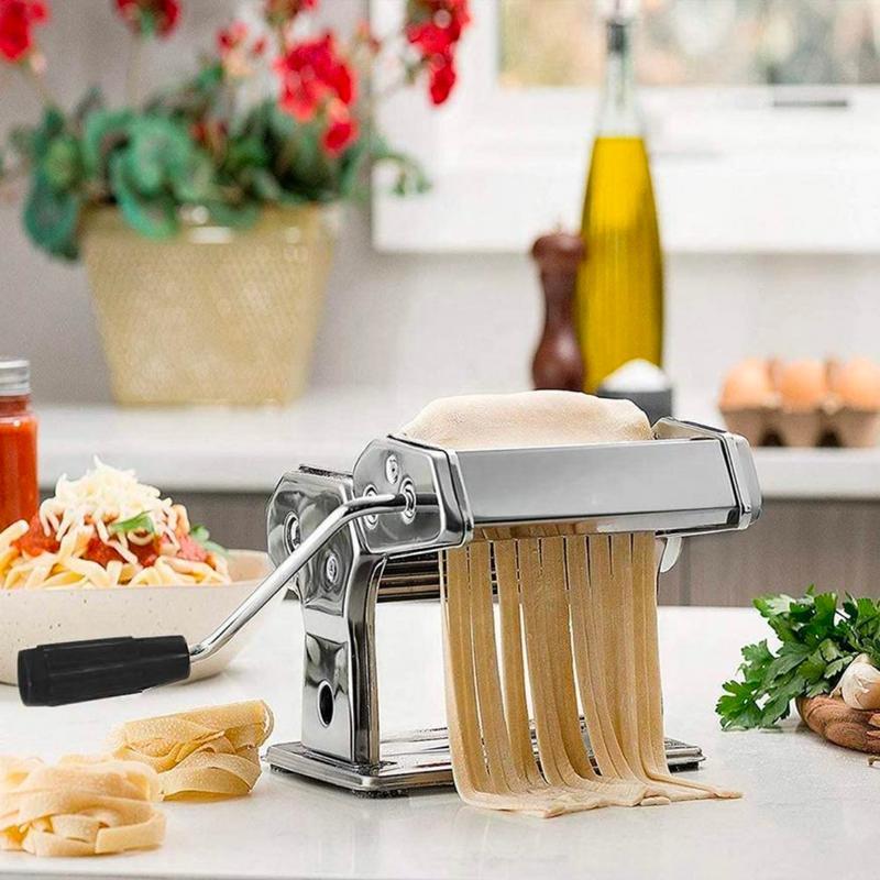 Máquina Fazer Macarrão Massas Manual Caseiro Cilindro Abrir