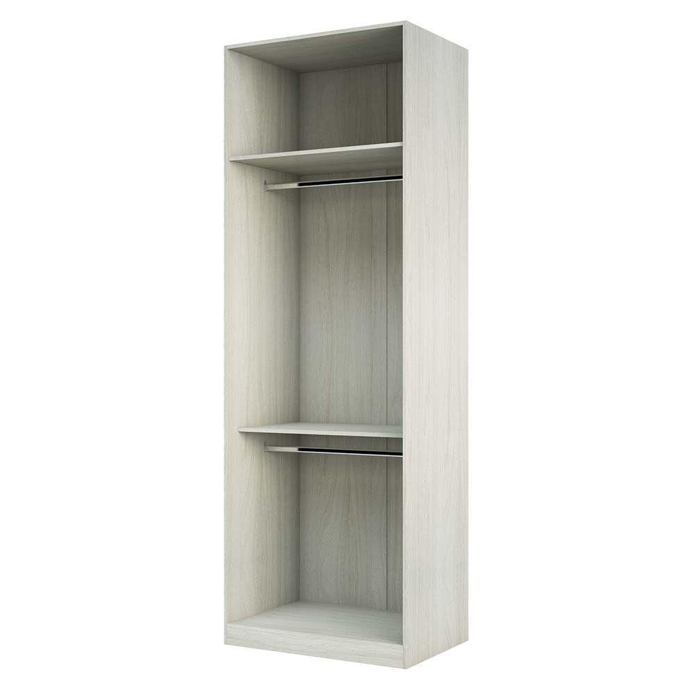Miniatura Guarda Roupa Closet Aberto 2 Cabideiros 80,4cm Legno Crema