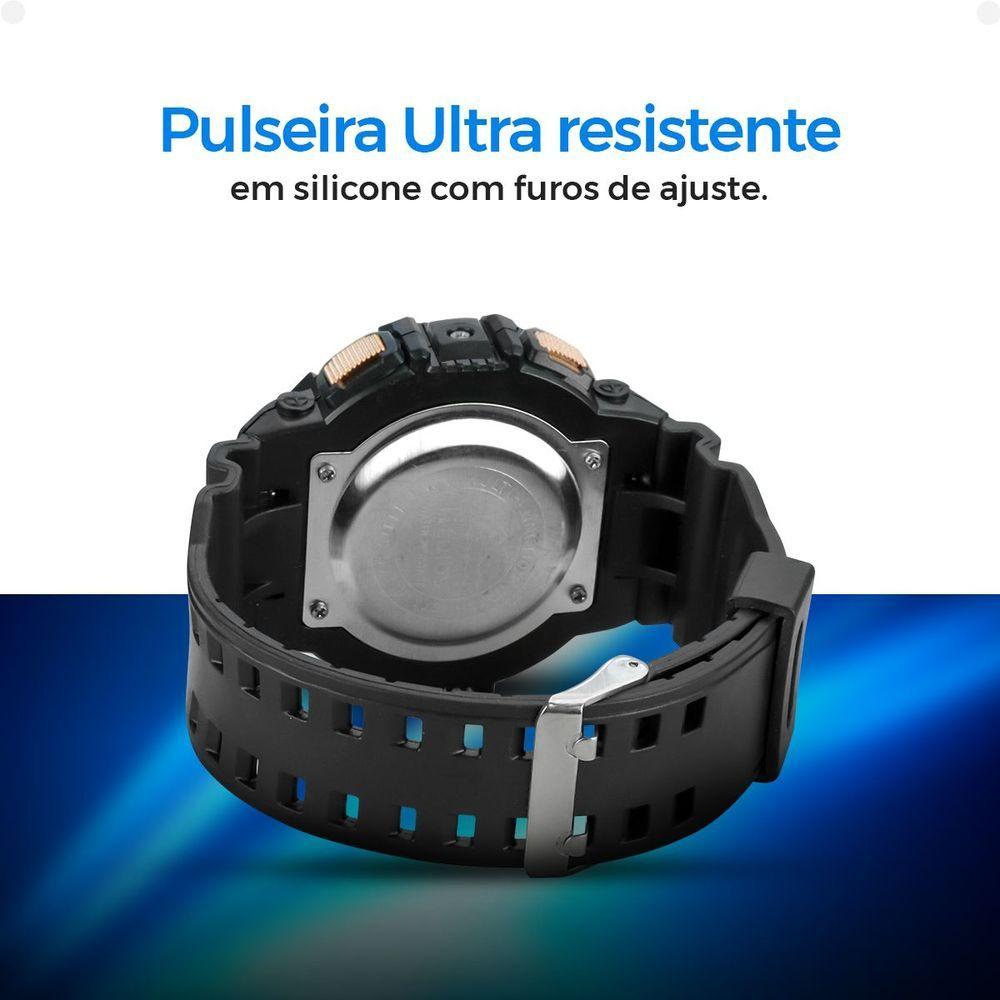 Miniatura Relogio Digital Infantil Menino Silicone Criança Caixa