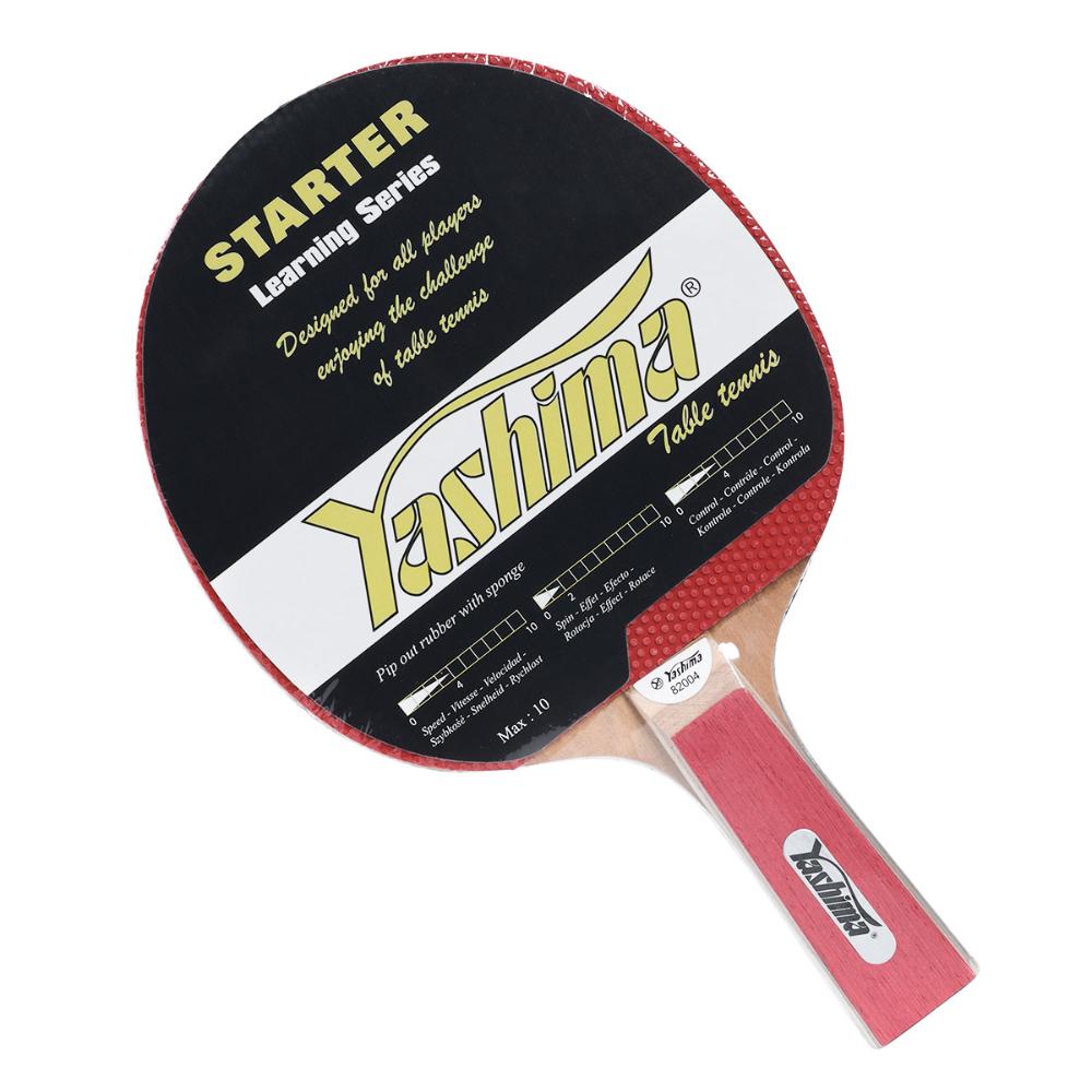 Miniatura Raquete de Tênis de Mesa Yashima Pino Starter Learning Series Vermelha
