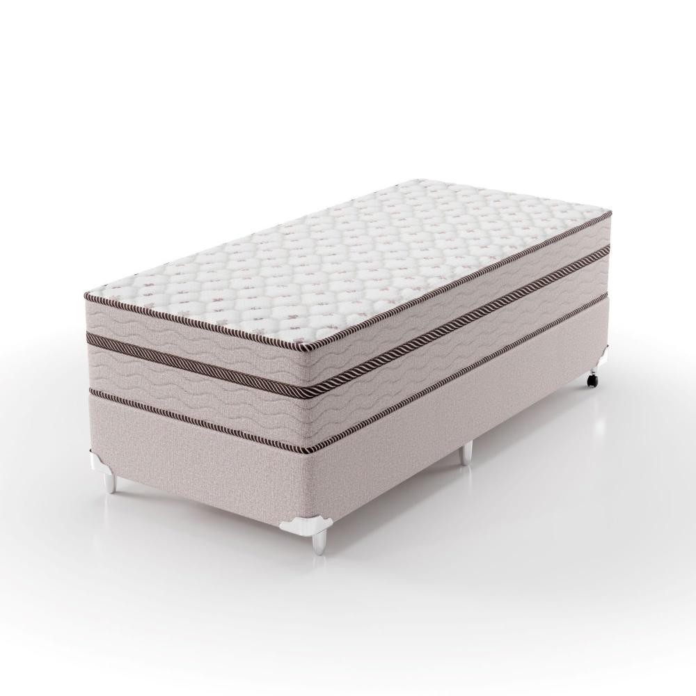 Miniatura Cama Box Solteiro 88x188x63cm Molas Ensacadas Sonhare Montreal Bege