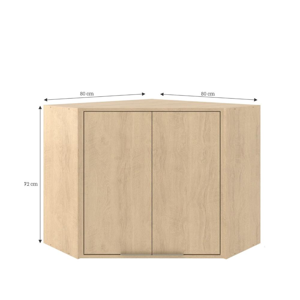 Miniatura Armário Aéreo para Cozinha Canto Oblíquo Karine Moveis Sul Carvalho