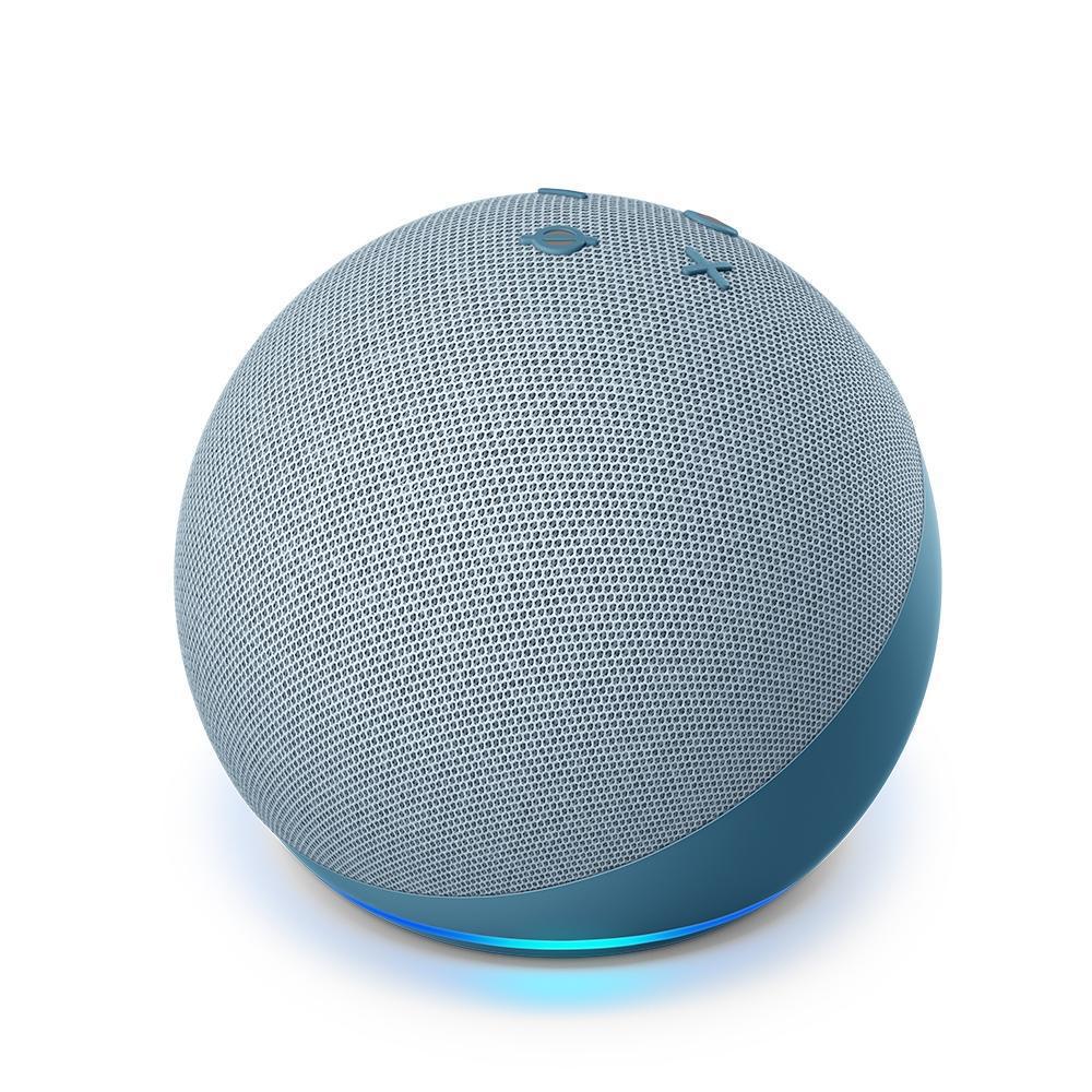 Amazon Echo Dot 4 Geração Com Relógio e Alexa Azul