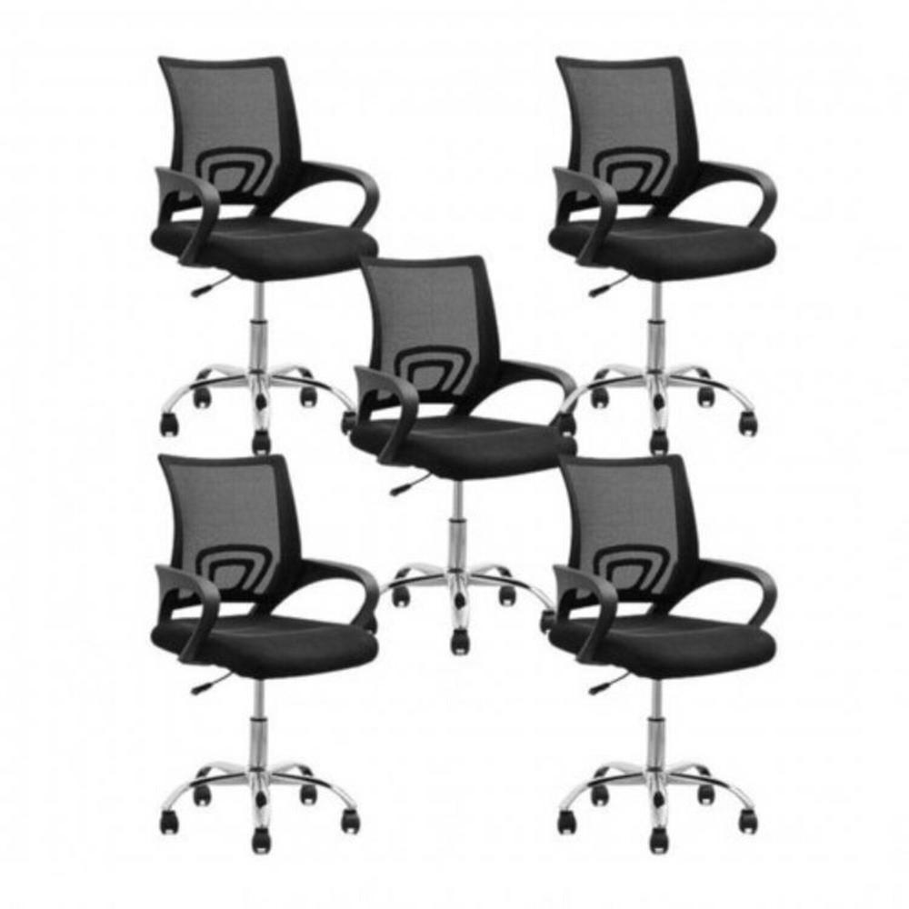 Miniatura Kit 15 Cadeiras para Escritório Diretor Tela Mesh Tok 3310 Preto