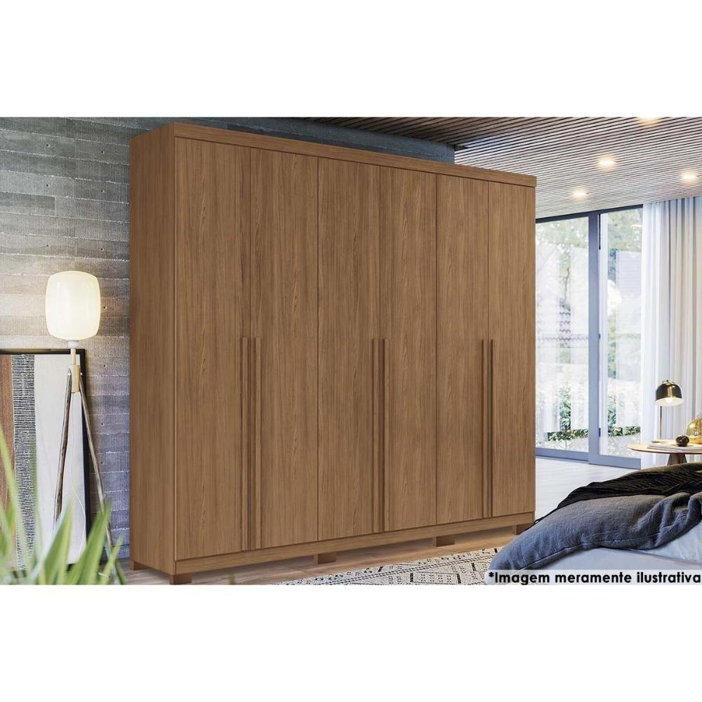 Miniatura Guarda Roupa Casal Versalhes Gold 6 Portas C/ Pés Jatoba - Santos Andirá