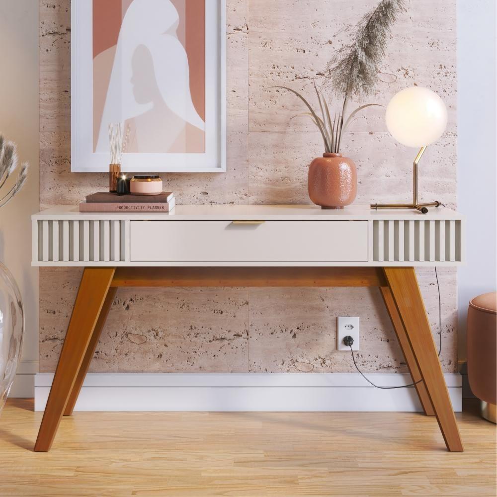 Jogo Para Sala De Estar Rafaela Off-white Freijo