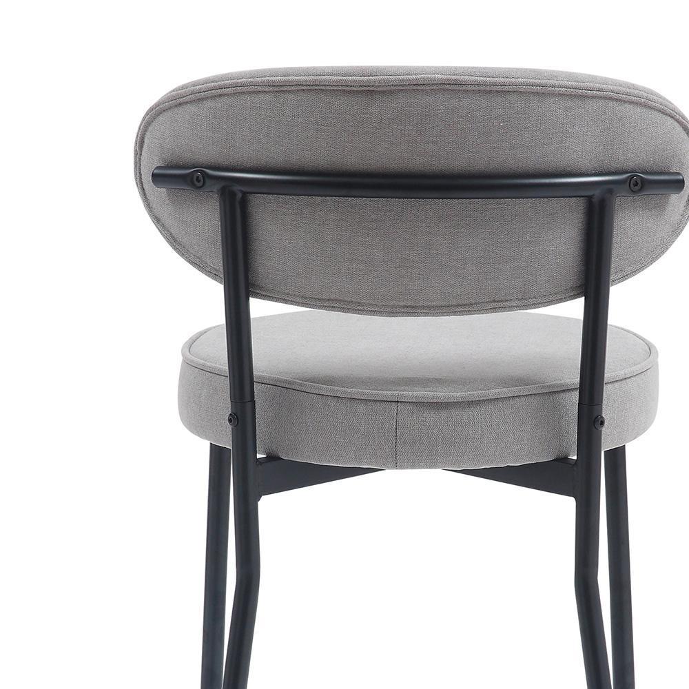 Miniatura Banqueta De Cozinha Eva Tecido Rivatti - Cinza