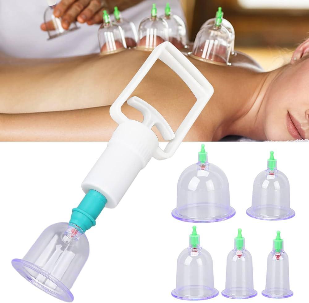 Miniatura Kit Ventosa Terapia 6 Peças | Massageador com Copos Sucção