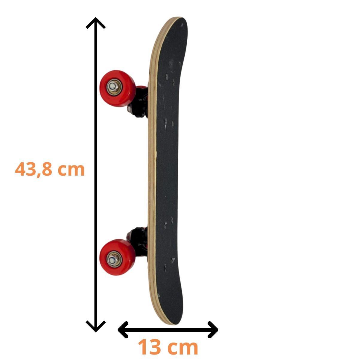 Miniatura Mini Skate Infantil Estampado Disney Suporta Até 30 Kg