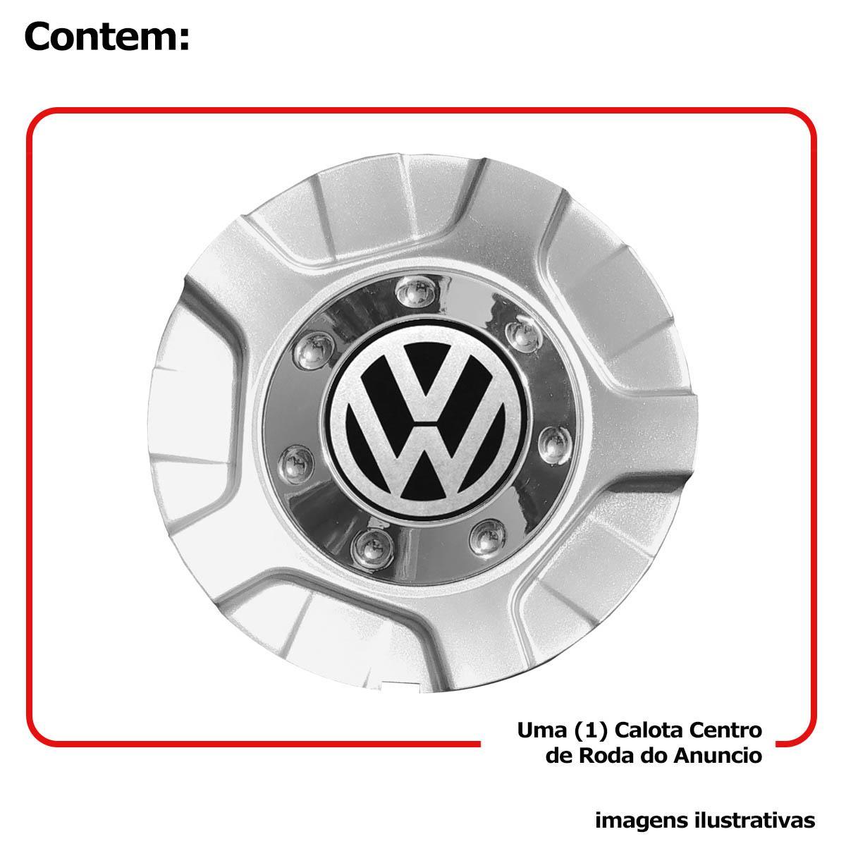 Miniatura Calota Centro De Roda Brw 560 Prata Logo Volks Aro 14 15