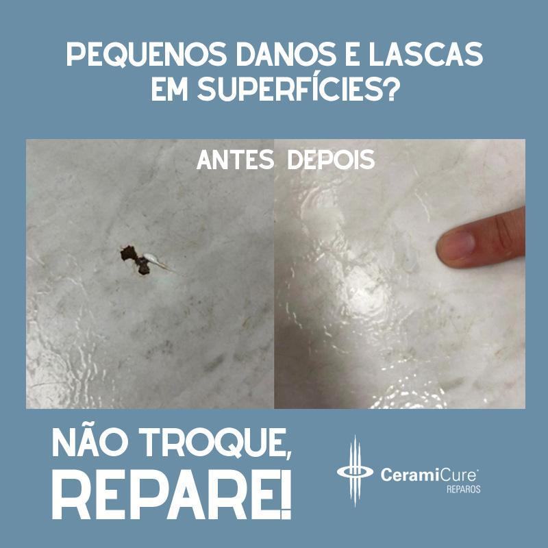 Miniatura Kit Reparo Pisos Porcelanatos Tons Cinzas Claros Ceramicure