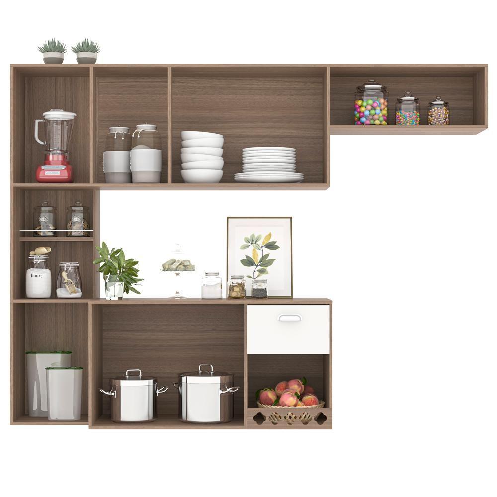 Miniatura Cozinha Compacta 7Pts 10019 Carvalho Oak OffWhite