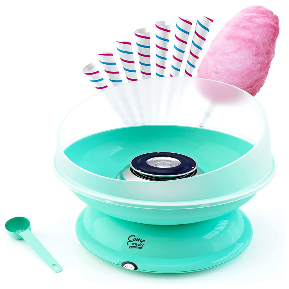 Miniatura Cotton Candy Express BB1000 S Máquina de Algodão Doce Elétrica Profissional, 110V, Azul