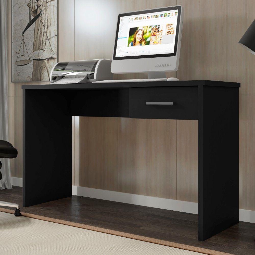 Miniatura Mesa Para Computador Com Gaveta Jacote Preto