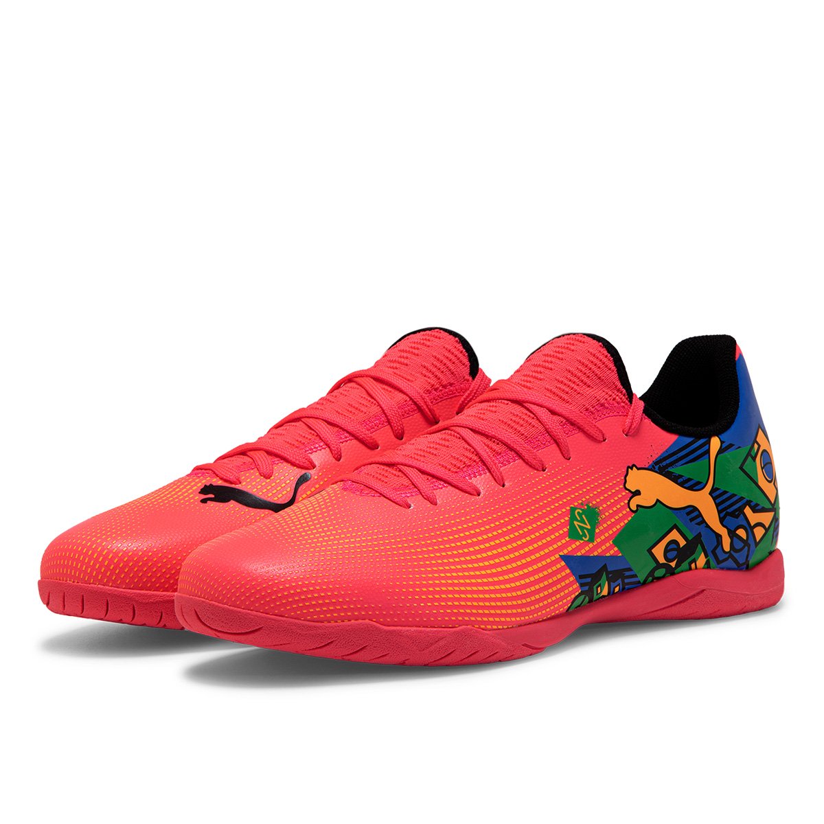Miniatura Chuteira Futsal Puma Future 7 Play Neymar Jr Unissex Rosa - 38