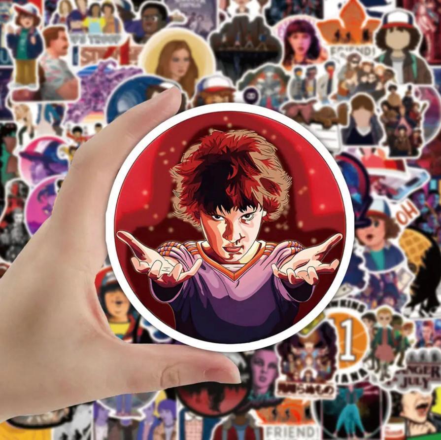 Miniatura Adesivos A Prova Dágua Caderno Celular Stranger Things New