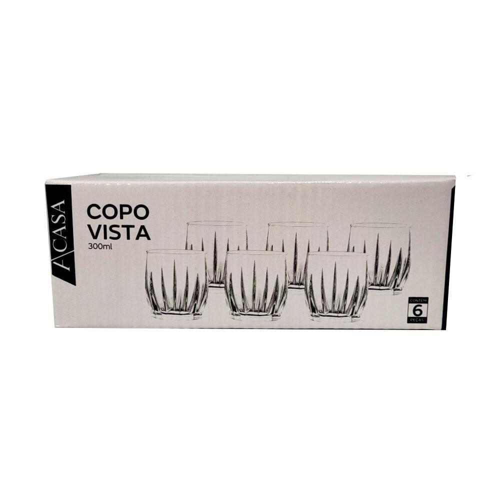 Miniatura Jogo de Copo Vista 6 Peças 300ml TNV076 - A\CASA