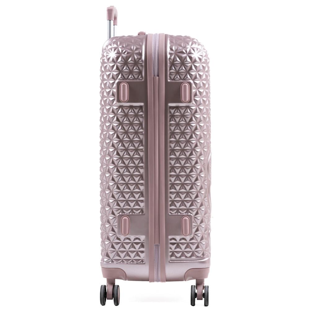 Miniatura Mala de Viagem Grande 32 Kg ABS 4 Rodas Minnie Epcot Rosé Rosé - G