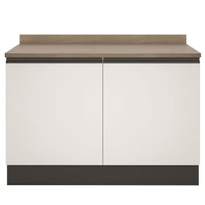 Cozinha Completa Bartira Linea com 13 Portas e 6 Gavetas e 9 Prateleiras - 562,6cm de largura Branca