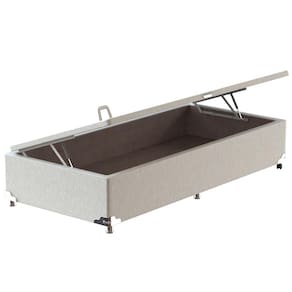 Miniatura Base Box para Colchão de Solteiro Probel com Baú Universal 34x88x188cm Branco