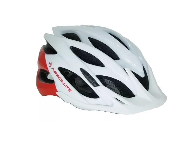 Miniatura Capacete Ciclismo Absolute Wild Branco Vermelho