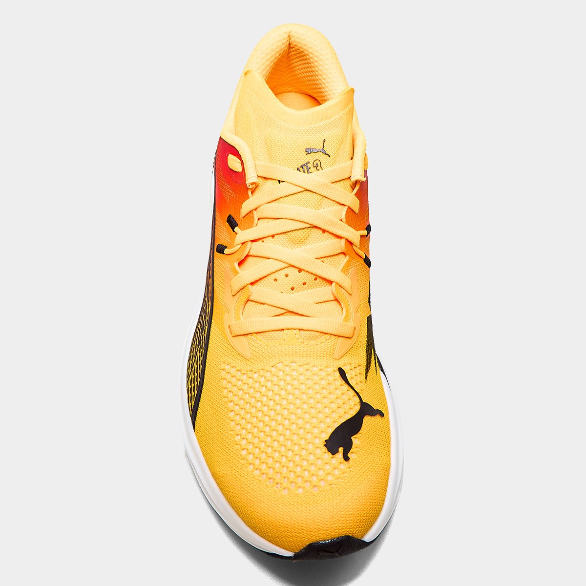 Miniatura Tênis Puma Deviate Nitro 3 Fade WNS Feminino Laranja+Preto - 35