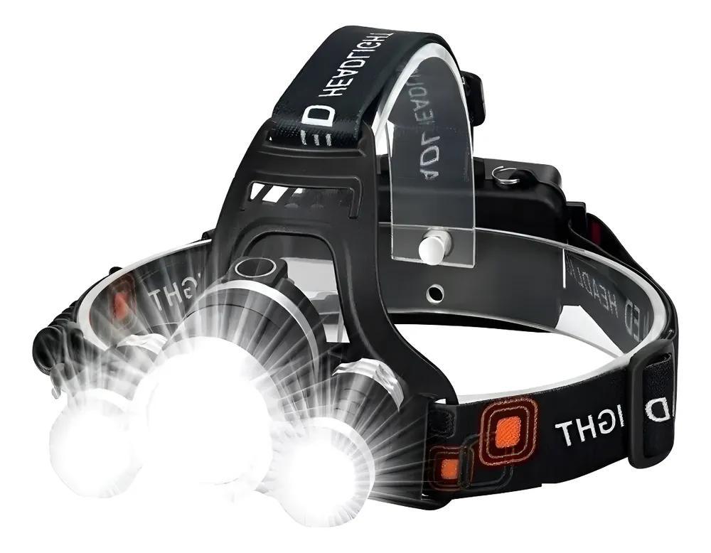 Miniatura Fluoreled Lanterna Cabeça Recarregável Triplo T6 Led Cree Pr