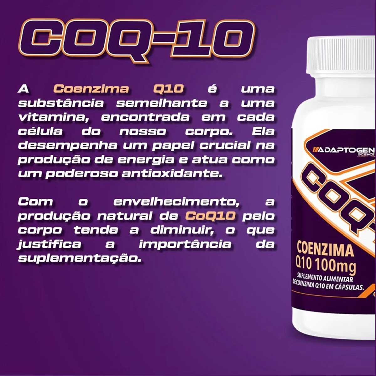 Miniatura Coenzima Q10 100Mg Coq-10 Com 60 Cápsulas Adaptogen