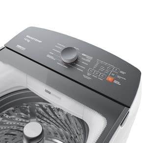 Miniatura Máquina de Lavar Brastemp BWF14AB 14kg Smart Sensor Ciclo Tira Mancha Cesto Inox Branca 110V