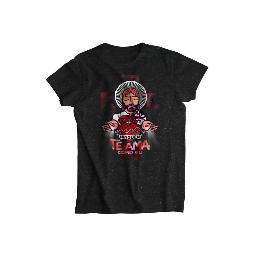 Camiseta - Ninguém Te Ama Como Eu - Tamanho M - Chumbo