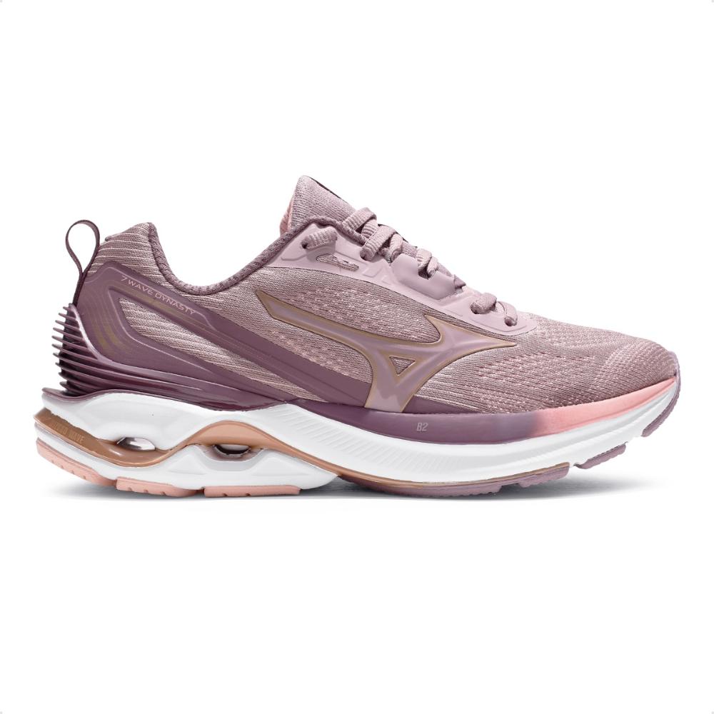 Miniatura Tênis Mizuno Wave Dynasty 7 Feminino Lilas / Rosa - 35