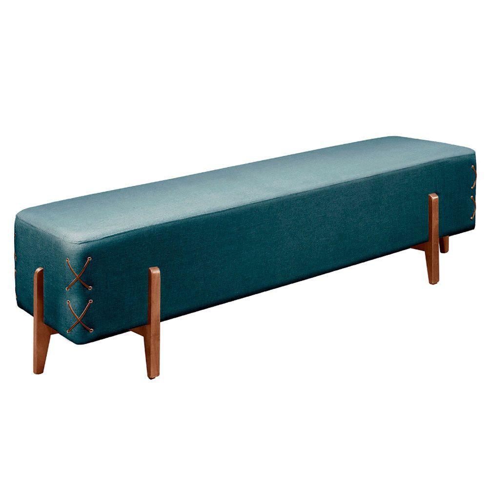 Miniatura Recamier Eros Luxo Base Em Madeira Maciça Castellar Móbile Azul