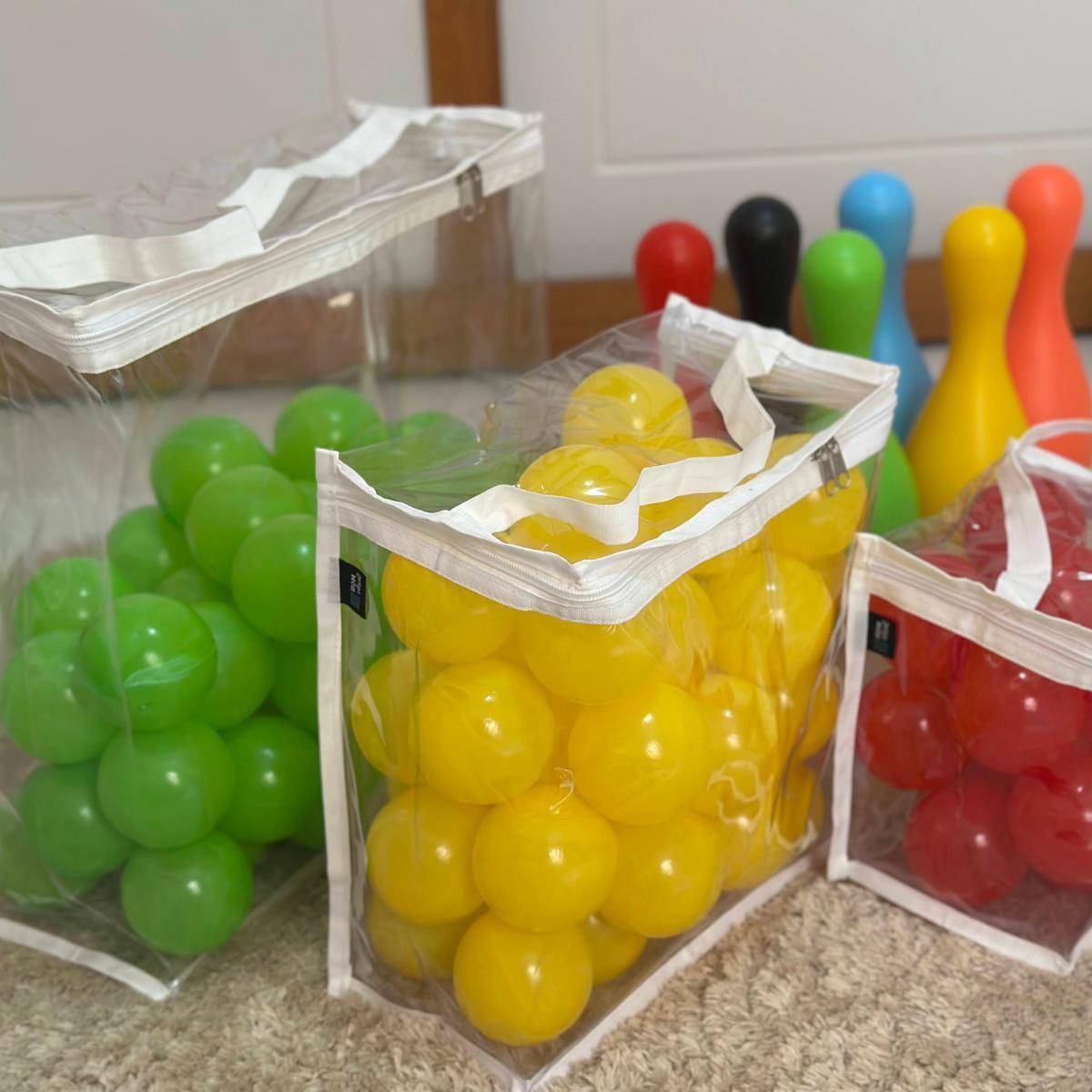 Miniatura Saco Caixa Bolsa Para Organizar Brinquedos Tam M Cor Branco