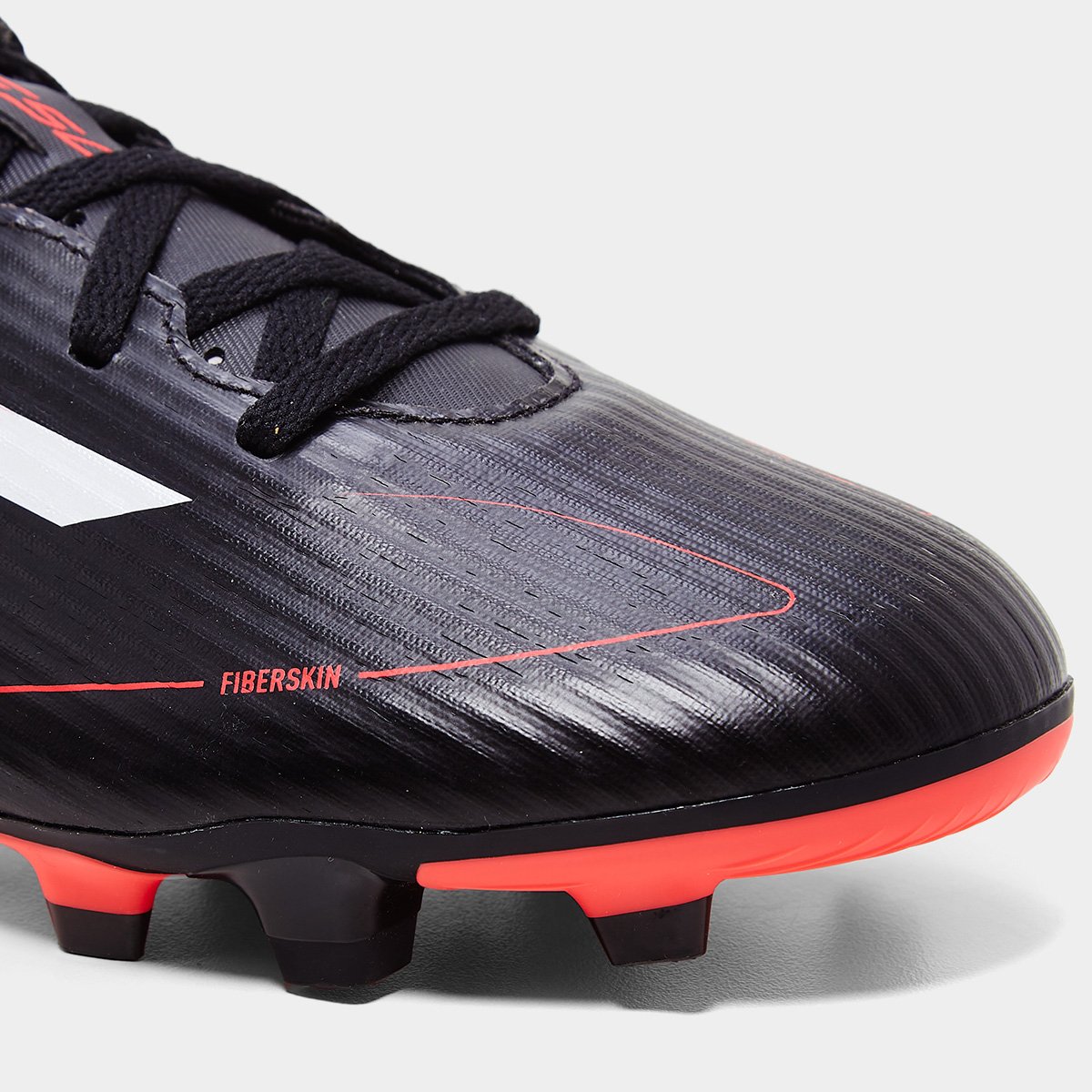 Chuteira Campo Adidas F50 Club Unissex Preto+Vermelho - 37