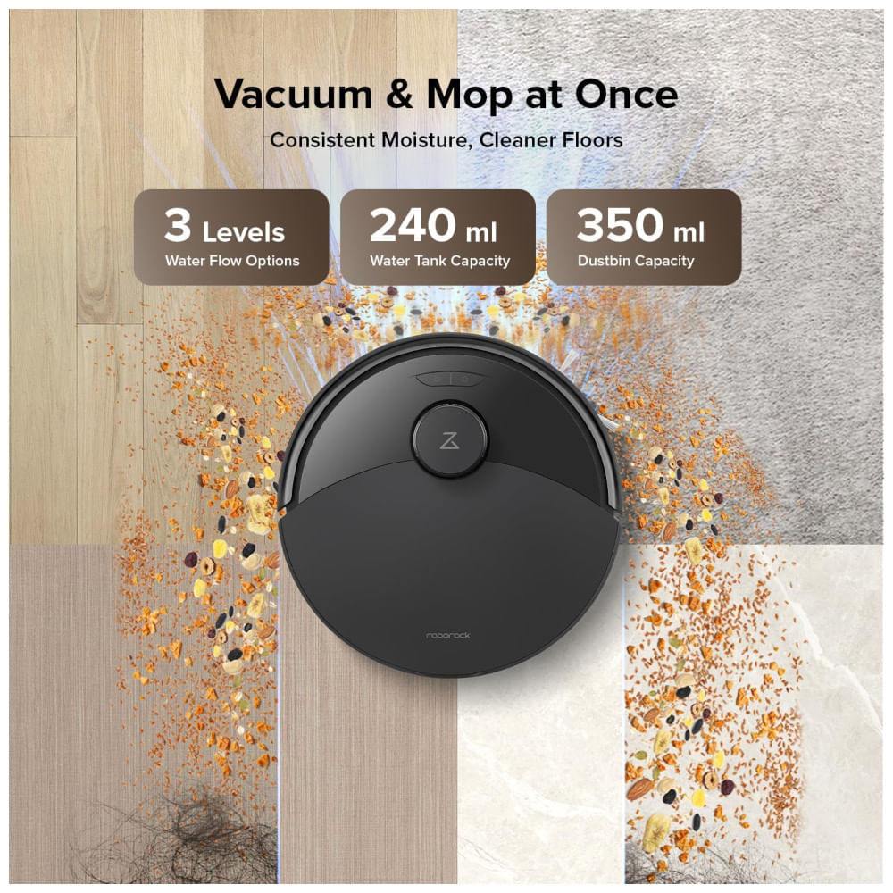 Aspirador Robô Roborock Q10 X5, com Esfregão Automático, Autovazio, Limpeza sem Mãos por até 7 Semanas, Sucção de 10.000Pa, Navegação LiDAR, Zonas de