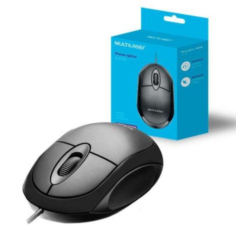 Miniatura Mouse Multilaser Office Mo300 Usb Óptico Usb 1200Dpi Preto
