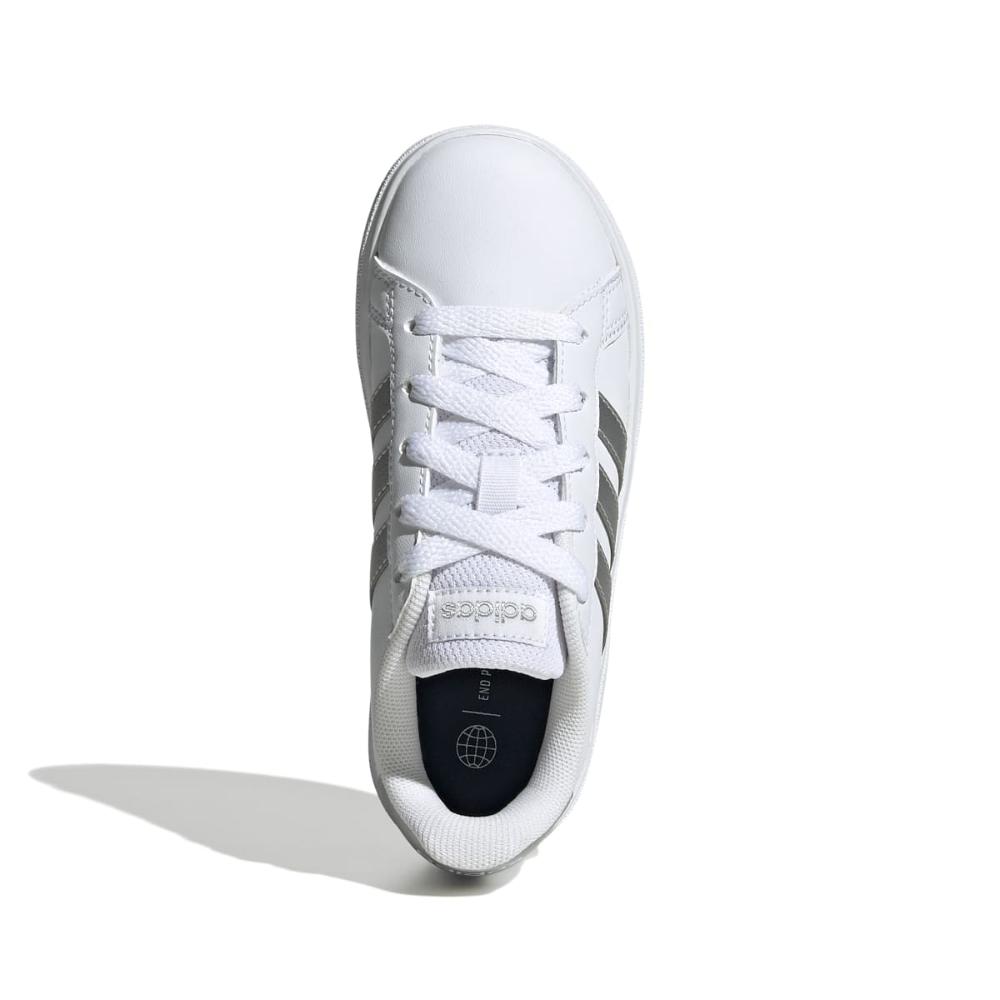 Tênis Adidas Grand Court 2.0 Juvenil BRANCO/PRATA - 26