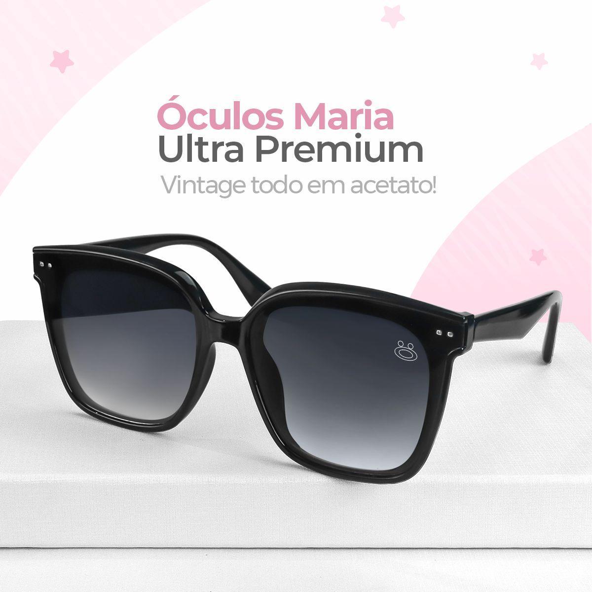Miniatura Oculos Sol Feminino Casual Vintage Praia Proteção Uv + Case