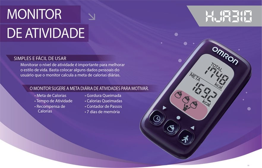 Miniatura Monitor de Atividade Pedometro Omron