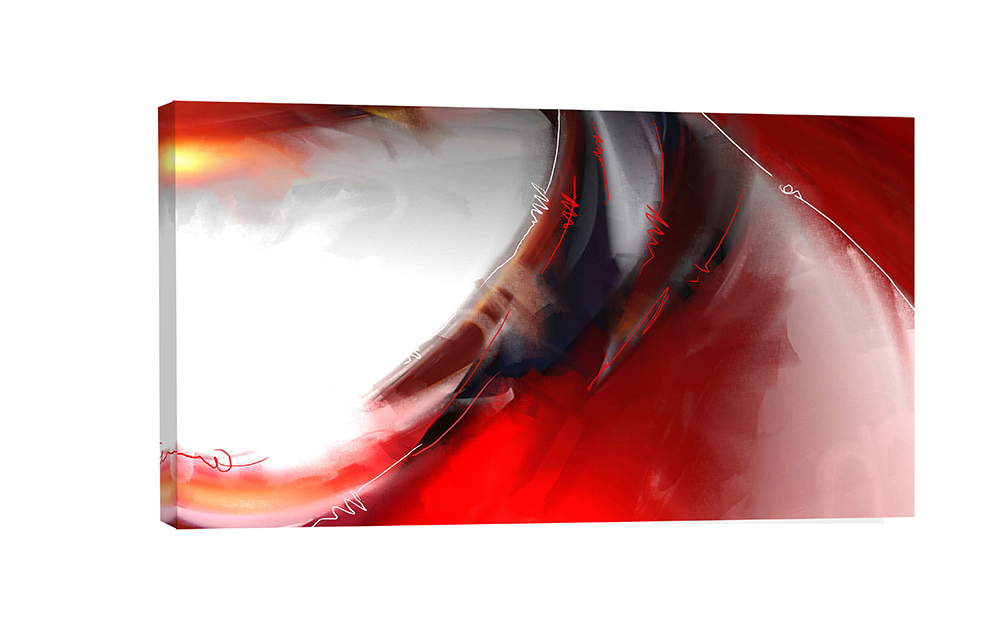 Quadro Abstrato Vermelho 55x100